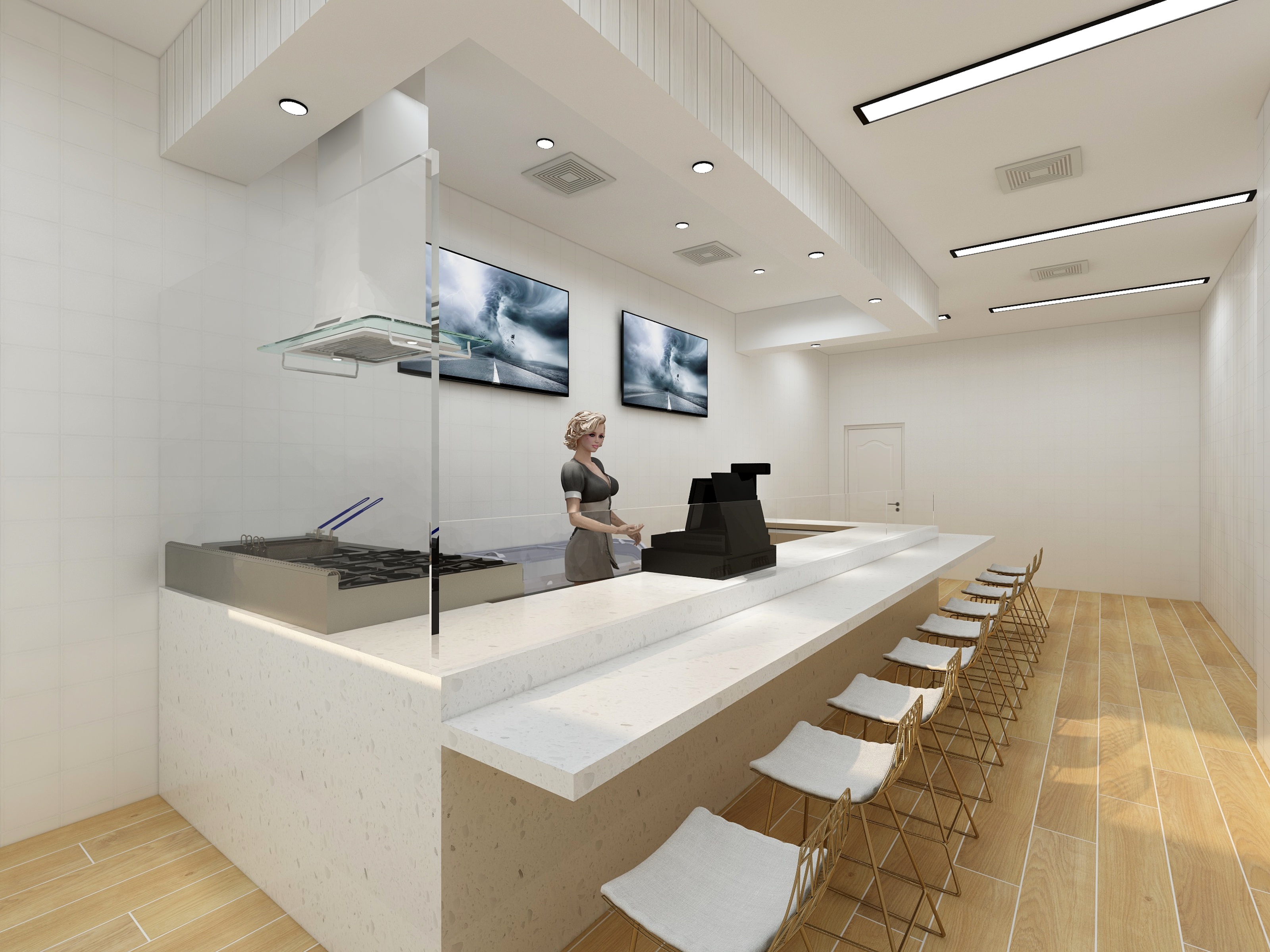 蘑菇设计啊-沃尔玛方燕烤猪蹄-装修设计方案