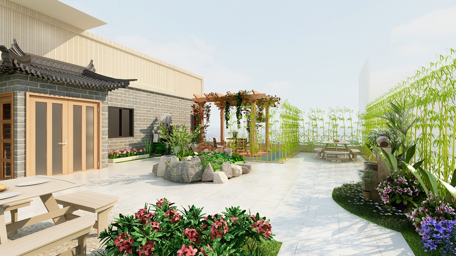 情有独仲-羊汤店入户花园-装修设计方案