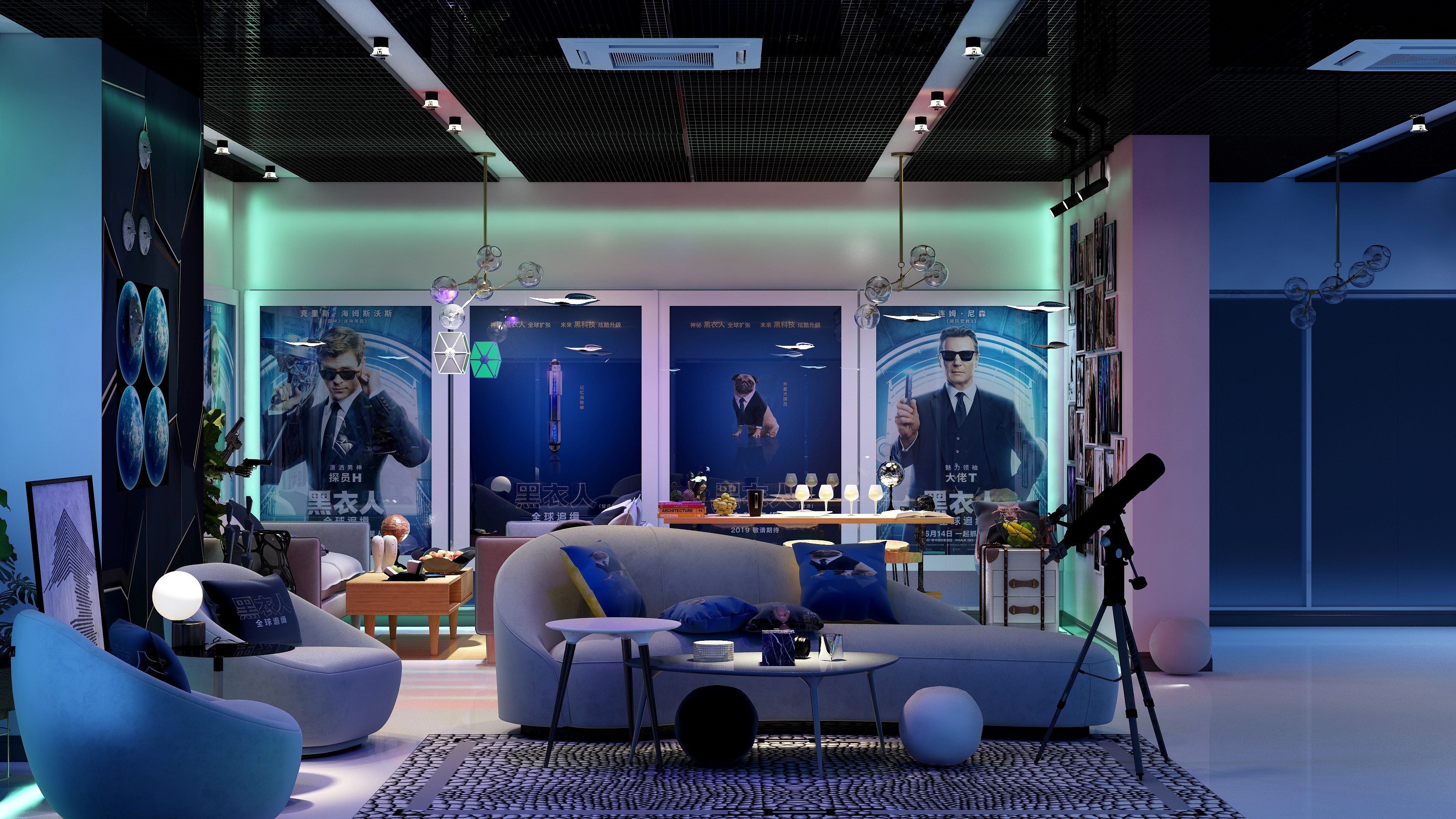 陆莎-《黑衣人：全球追缉》品牌联名空间|实景VS空间-装修设计方案