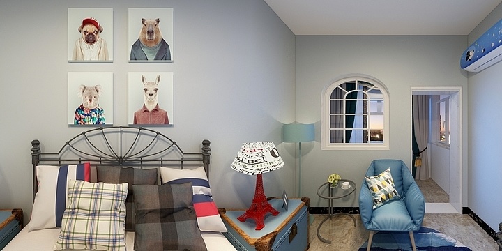 锐丰装饰吴兰竹-国土小区复式楼一楼-装修设计方案