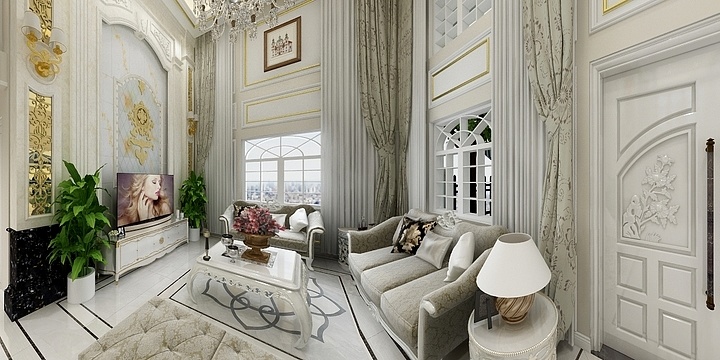 信阳市华府装饰工程有限公司-简欧跃层-装修设计方案