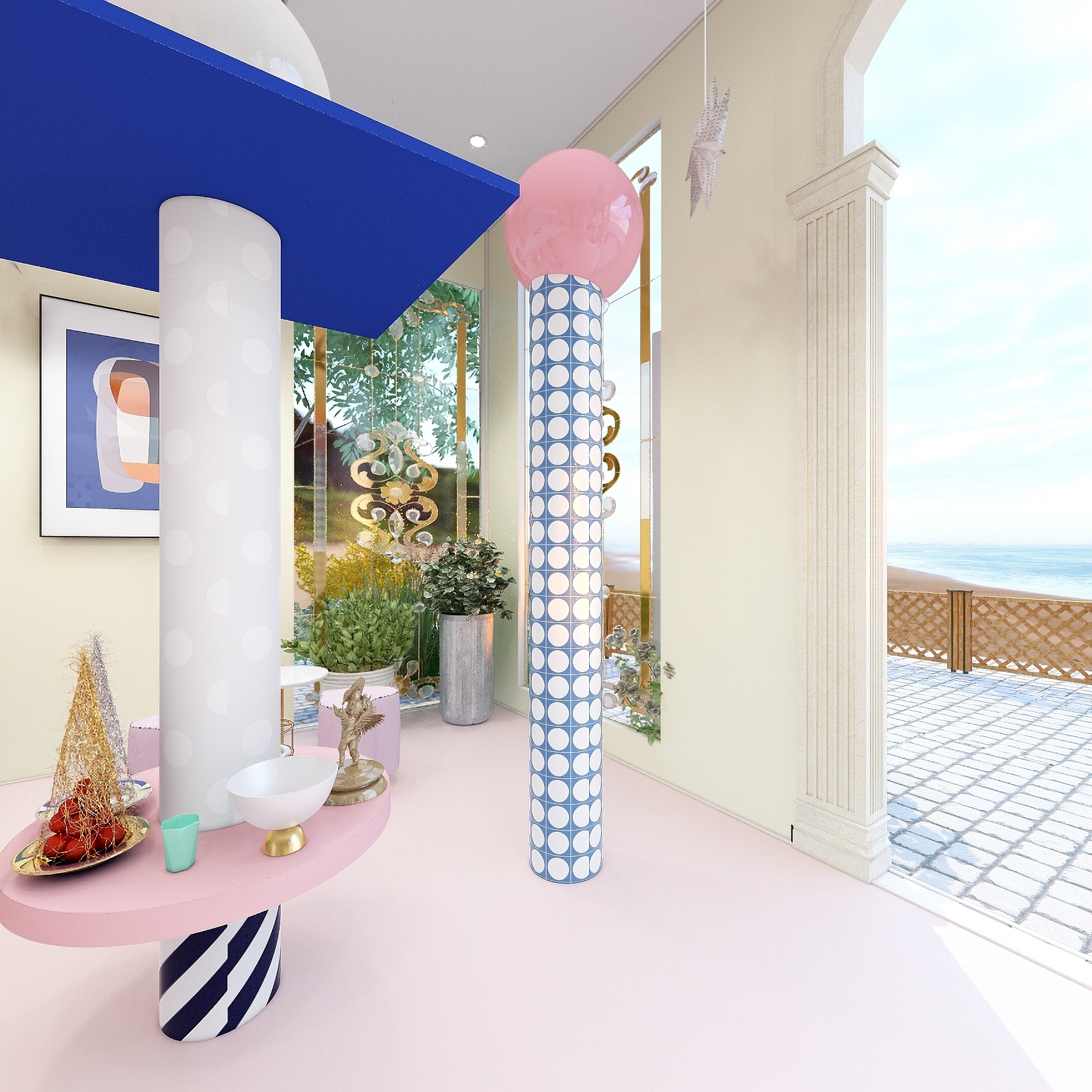 陆莎-日十餐厅|心有少女，无论年华一层门厅装修效果图第1张