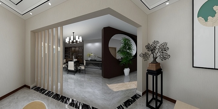 乌鲁木齐qe-612tvd102中式-装修设计方案