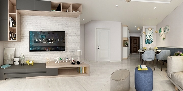 四川泸州金达莱整装-康健城90多平米-小现北风格-装修设计方案