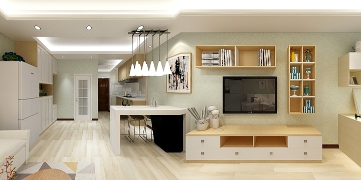 贝源素-BYS-002薄荷绿（弹涂工艺）-装修设计方案