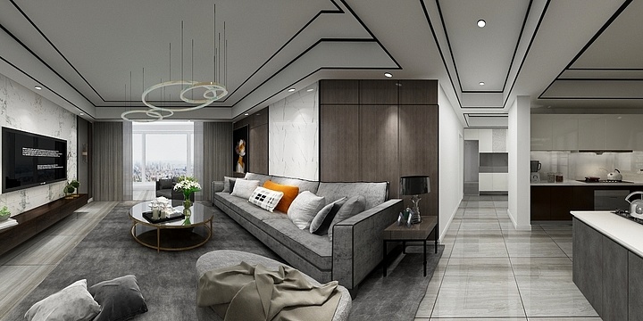 qiansi001-黑白灰现代轻奢-装修设计方案