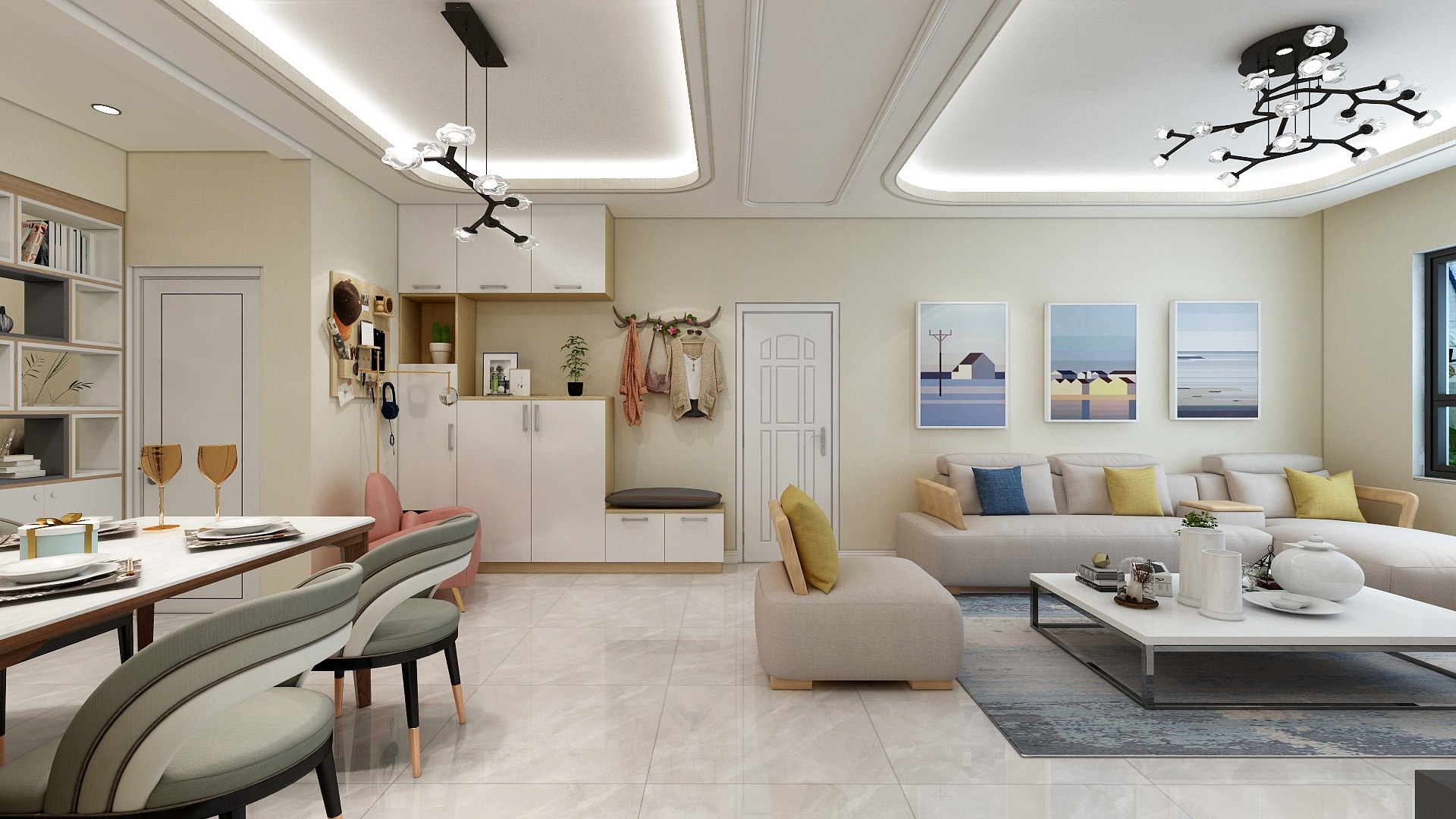 王敏-北欧三居室单身女性装修效果图