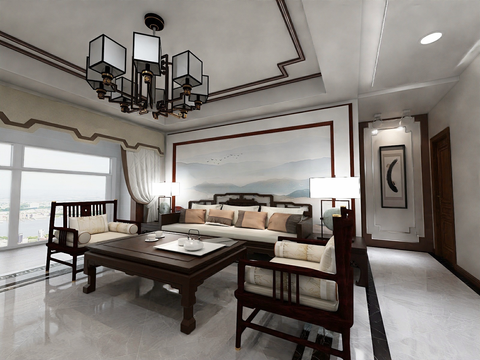 喜巢美家-润地中央上城-新中式-装修设计方案