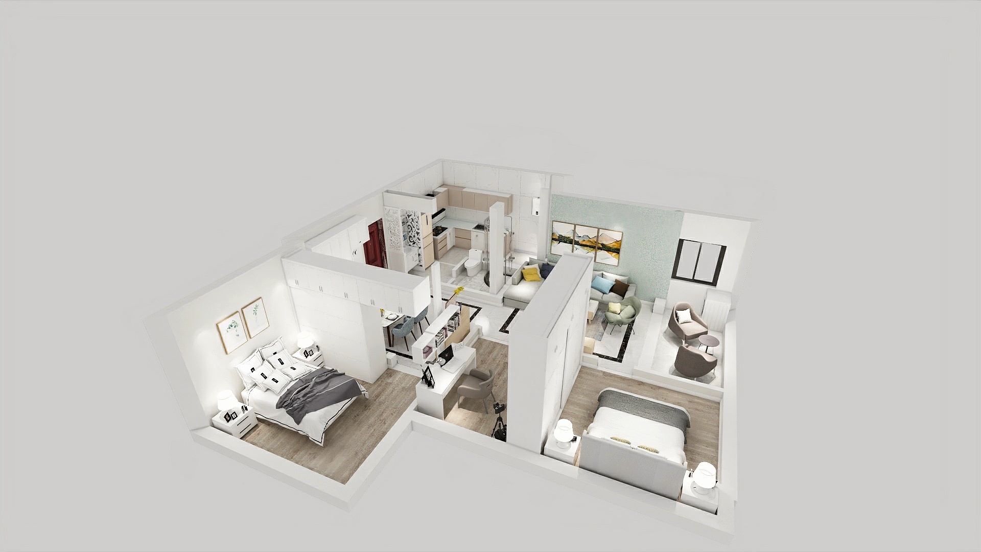 上品居装饰公司-89平-装修设计方案