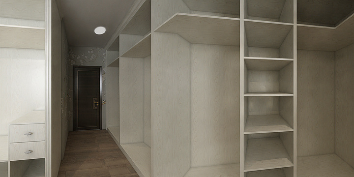 再次奋斗-溪龙石总豪宅2F衣帽间-装修设计方案