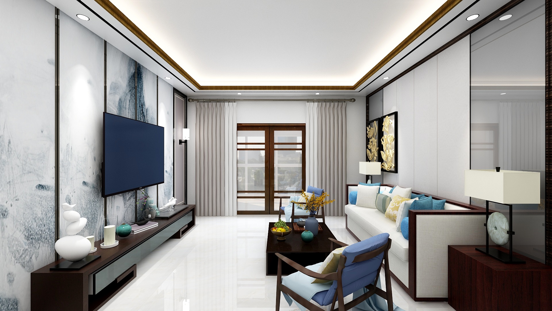 高端定制---尚观嘉园115.00㎡8座02单位户型3室1厅2卫1厨-装修设计方案