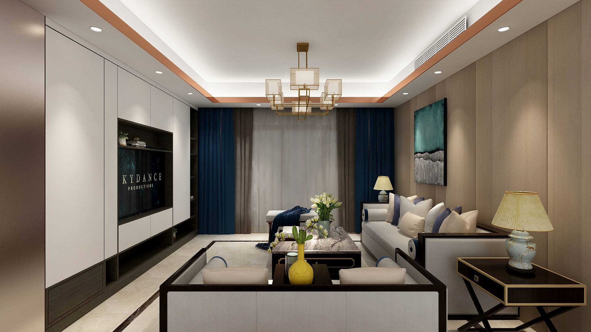 玖月半-【江门-凤山水岸Ⅱ誉城】16幢02户-客餐厅设计-装修设计方案