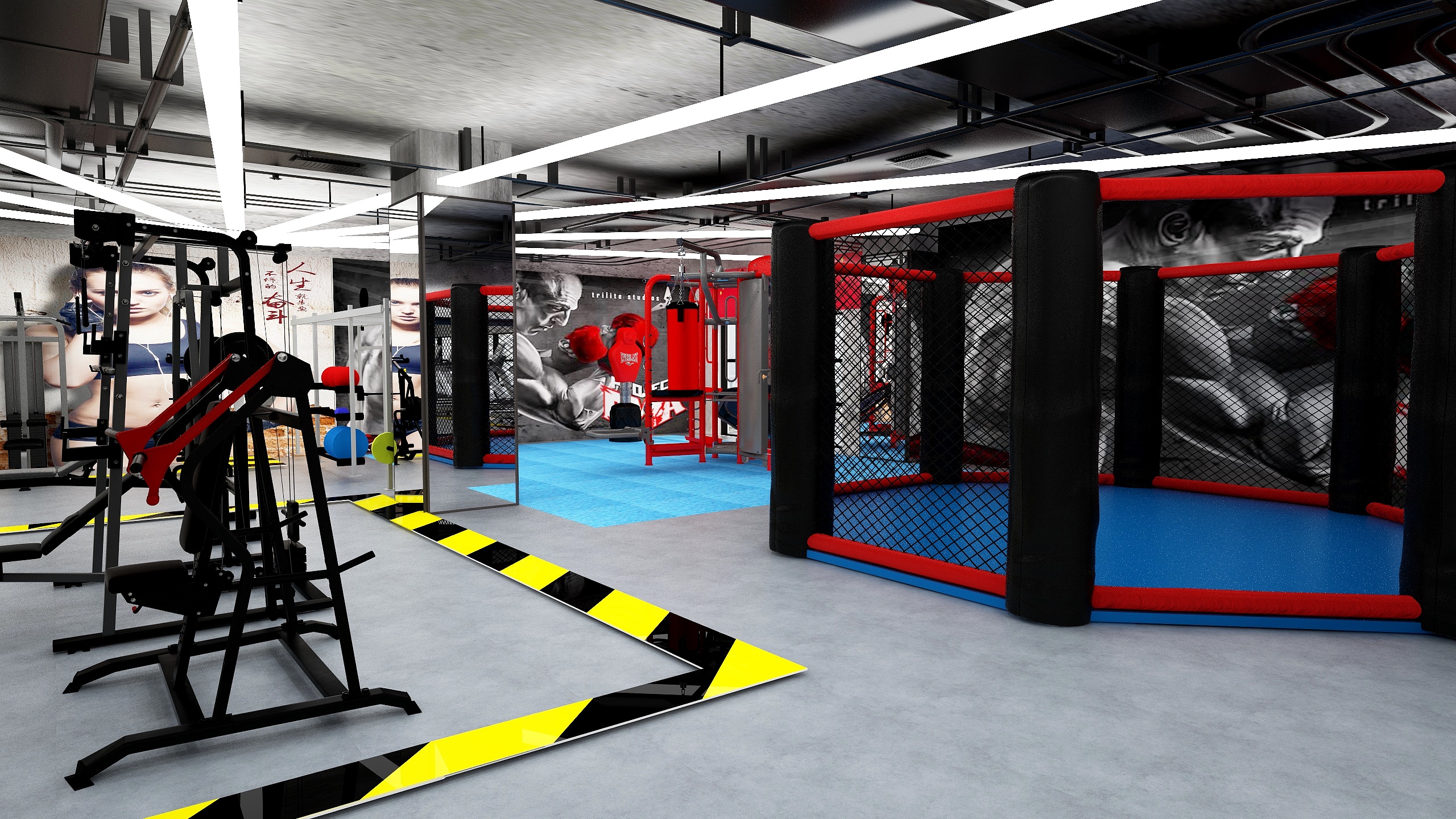 杨浩-健身房-装修设计方案