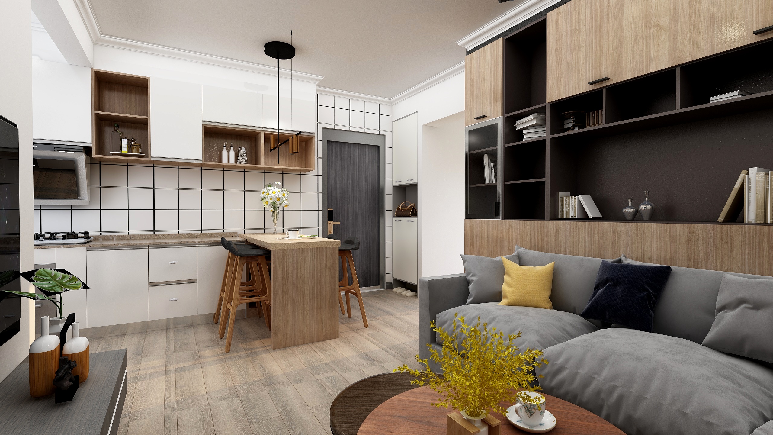 是何美丽呀-76方北欧两居装修效果图