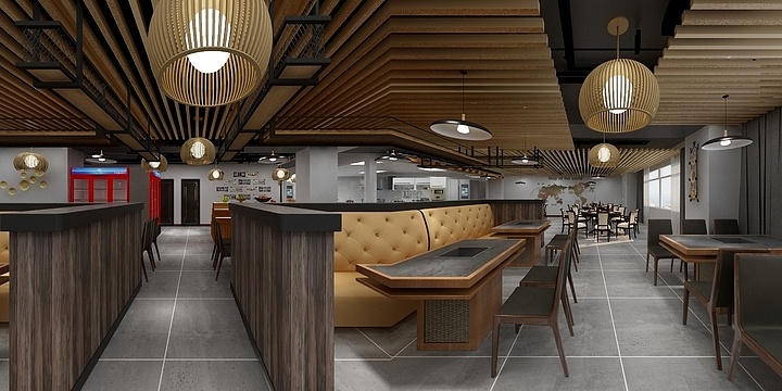 陕西辉煌设计工程-火锅店-装修设计方案