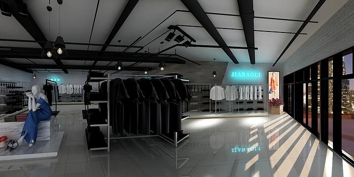 王文忠-舜光服饰展厅-装修设计方案