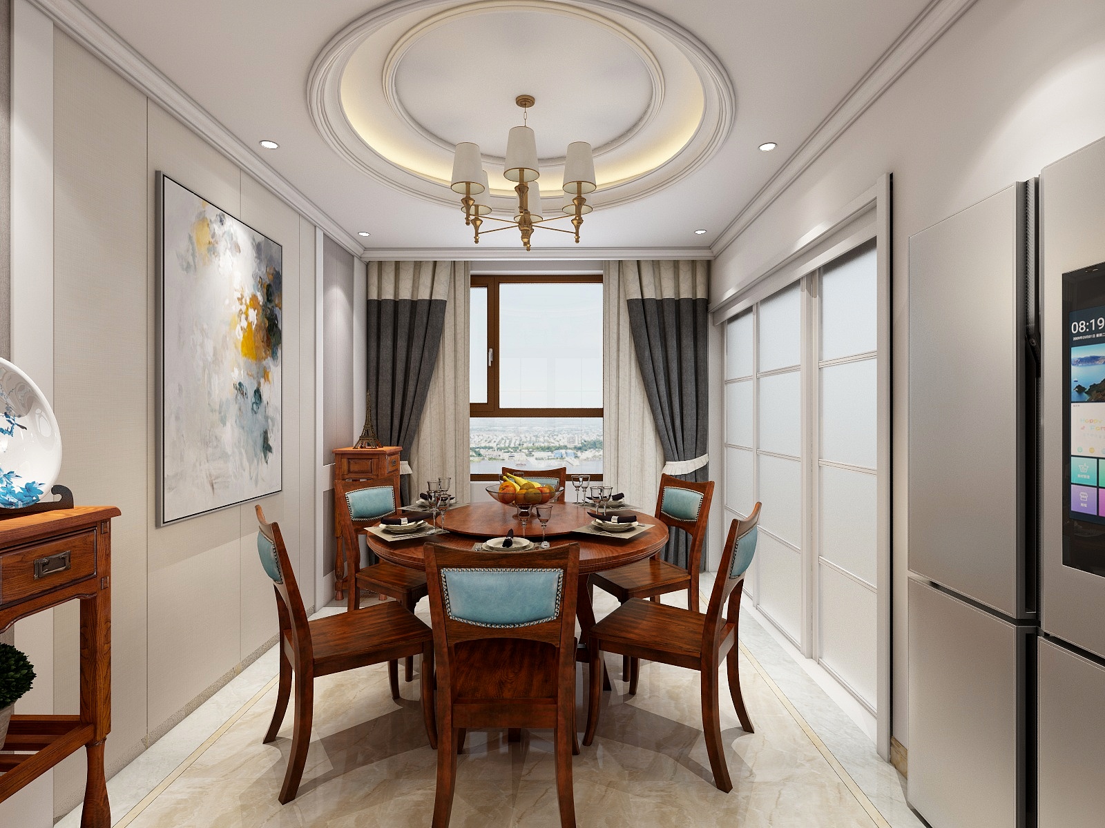 方寸室内设计工作室-餐厅酷家乐-装修设计方案