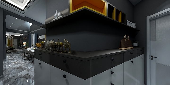 爱吃煎蛋的小孩儿-天恒摩墅酷家乐一层-装修设计方案