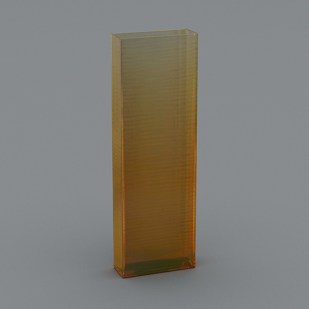 琥珀色花瓶 高3D模型