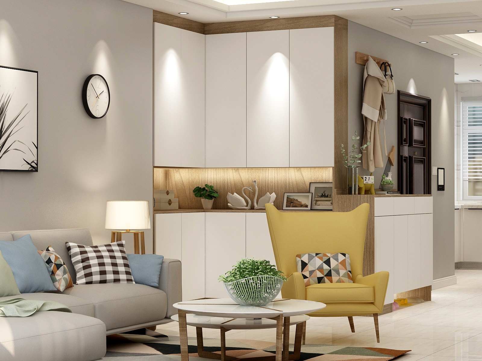 子粲设计-102方北欧两居装修效果图