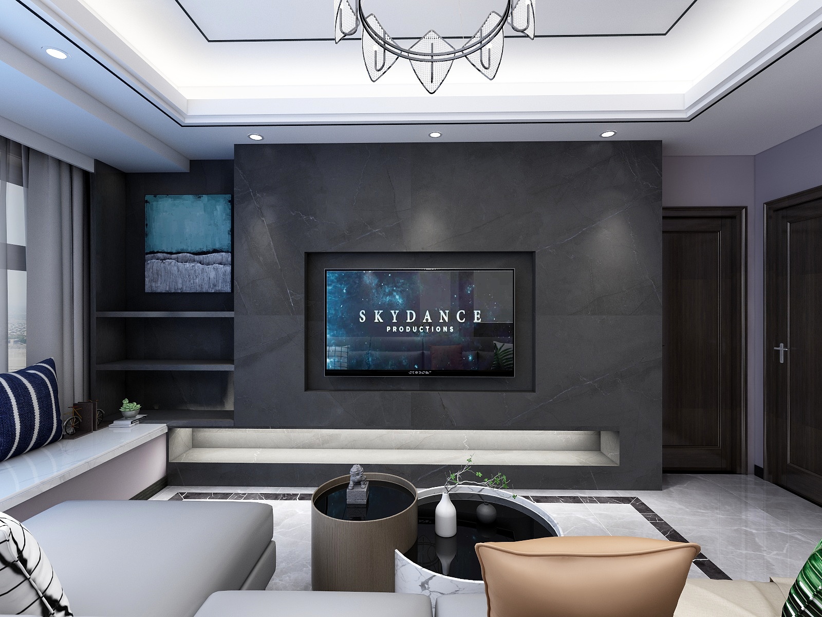 刘安明-114方港式三居装修效果图