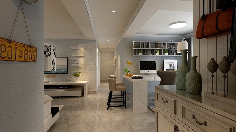 茶室-泰驰伊顿阳光126.24㎡一期B1户型-装修设计方案