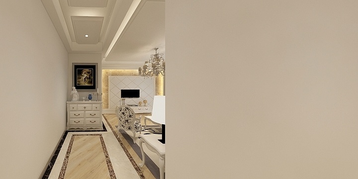 threehomes设计-益砌村安置小区欧式样板房-装修设计方案