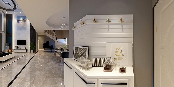 禄丰凌睿装饰-凌睿装饰龙湖新城24层复式黑白灰-装修设计方案