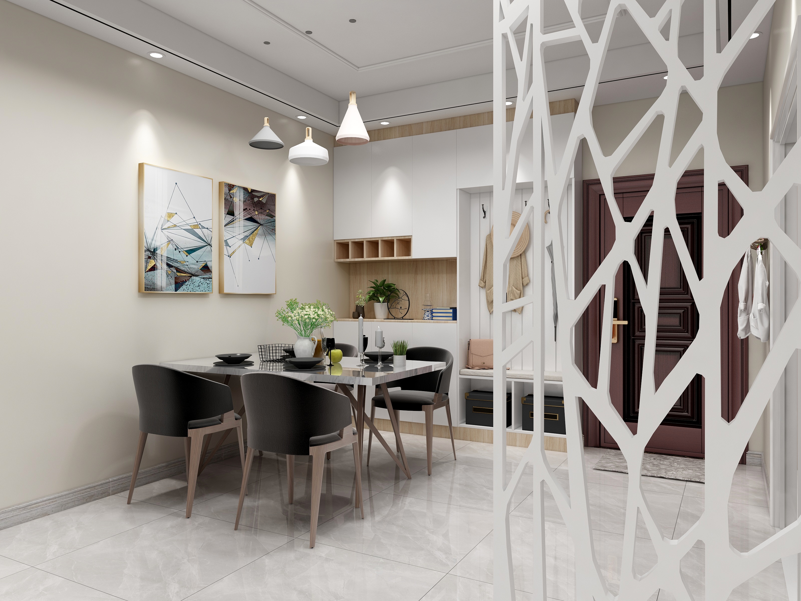 文柯-107方北欧两居装修效果图