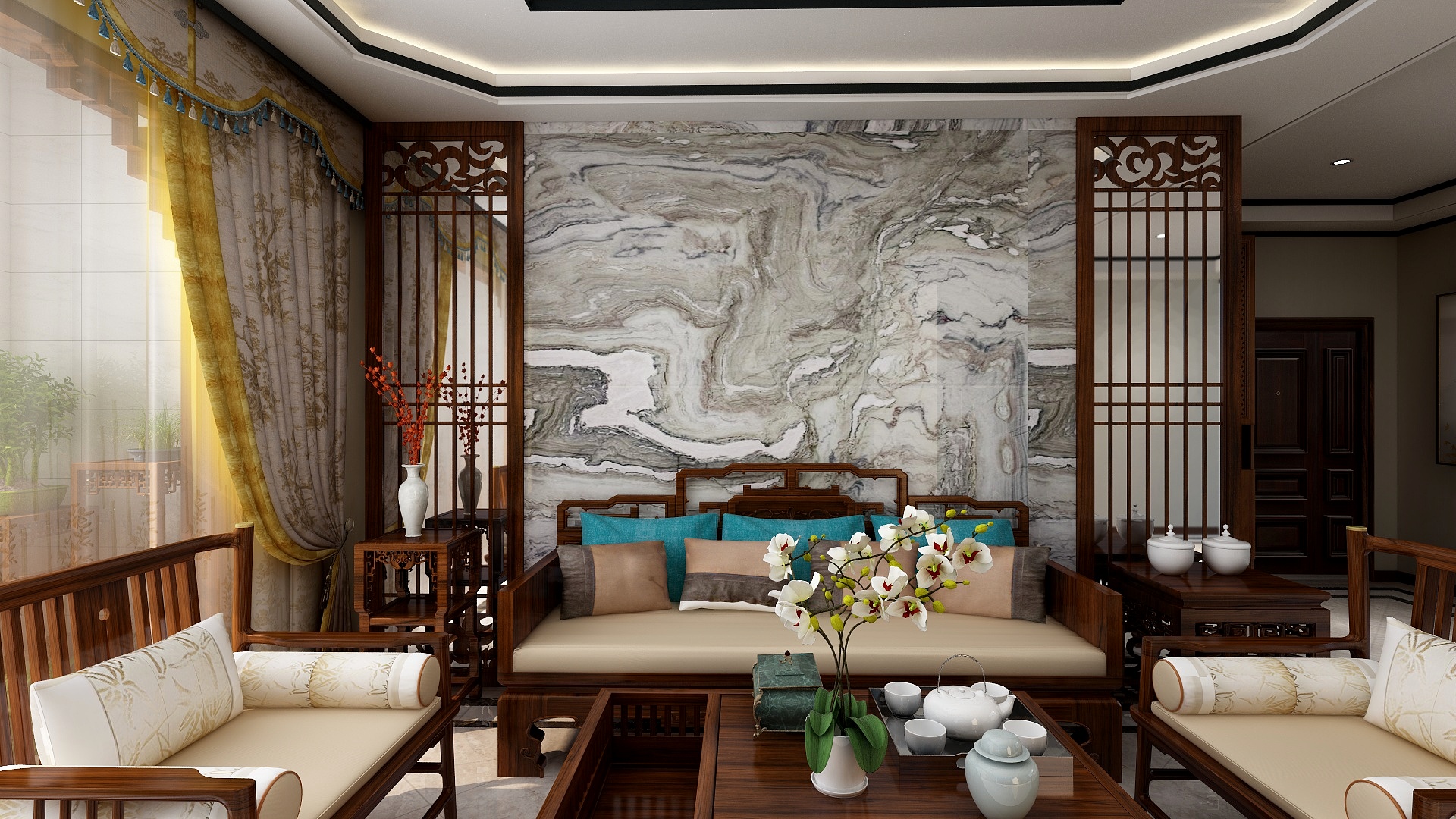 阿男设计-云海深处，海黄檀香-装修设计方案