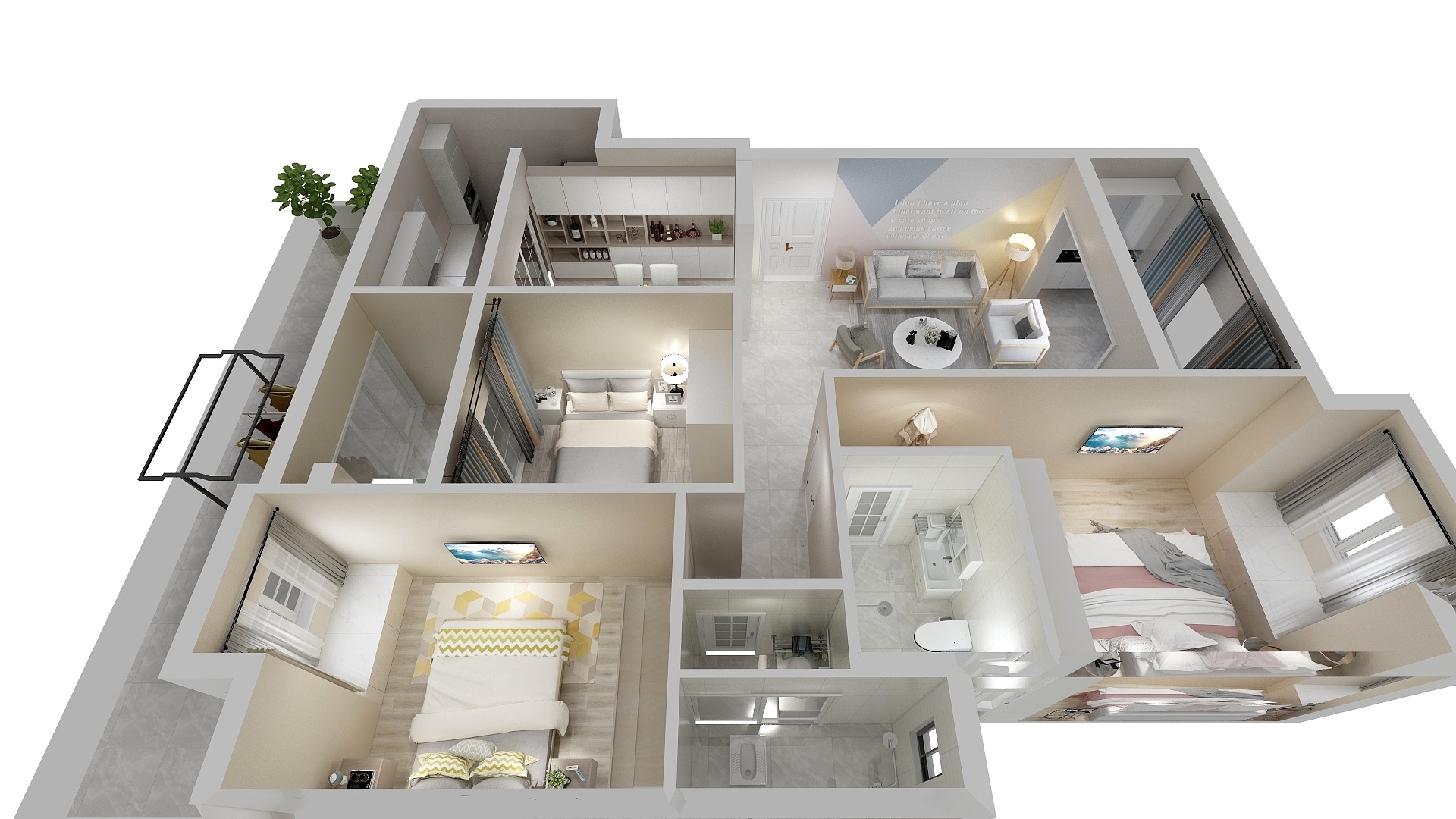 小莫没有小莫-合创公园一号2单元101-装修设计方案