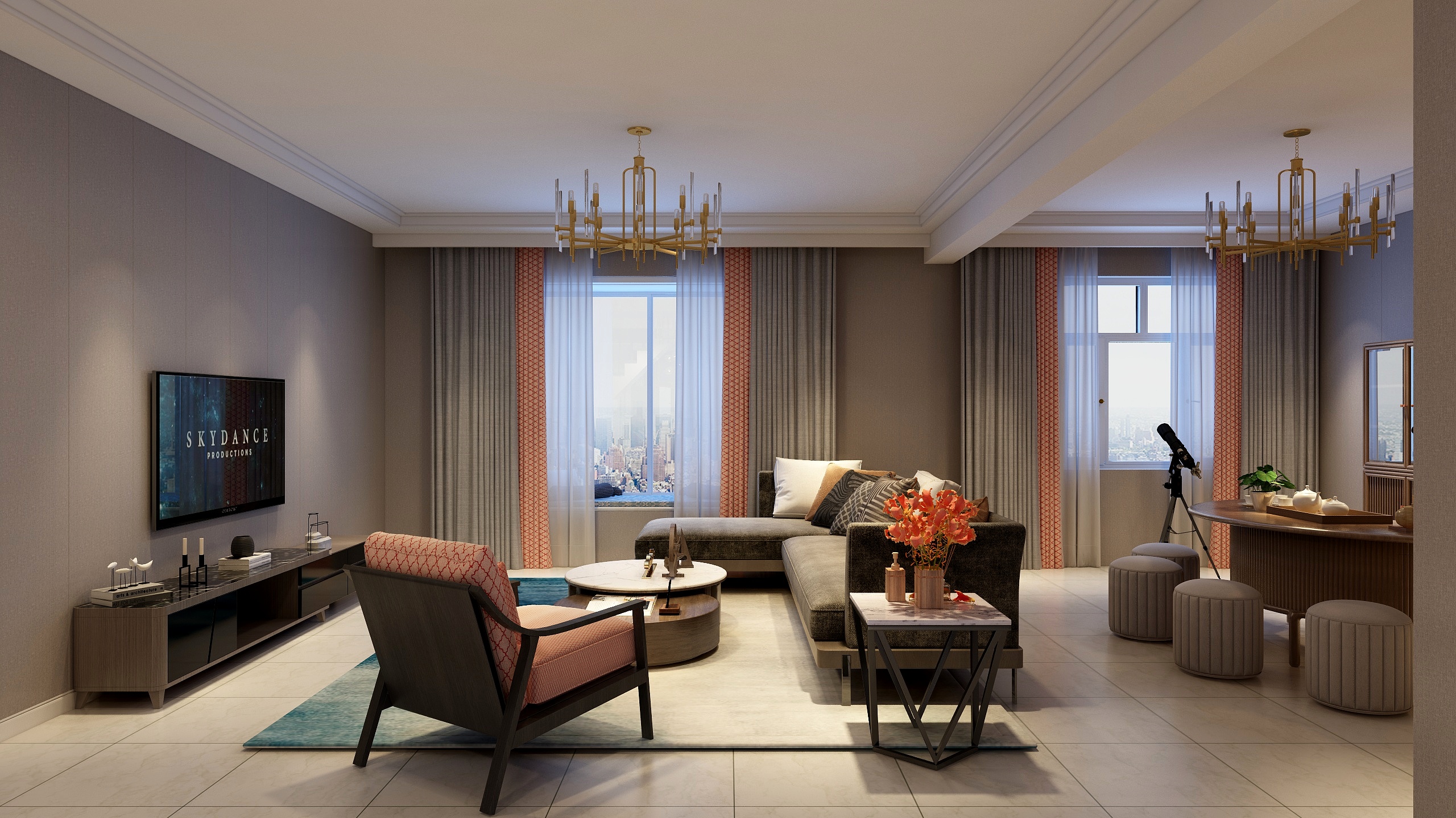 皇甫红兵-冠农祁先生一楼-装修设计方案