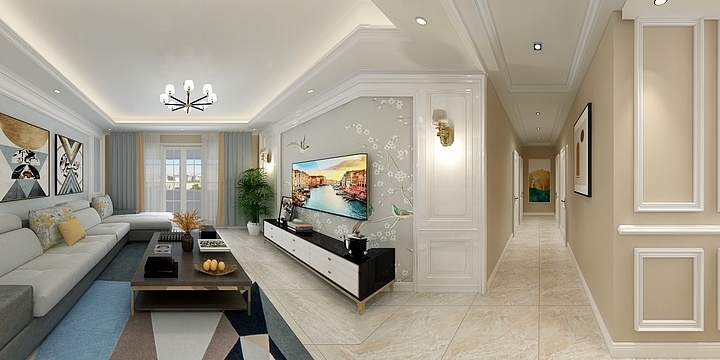 设计师张小站-欧洲小镇139.37㎡N1户型4室4厅2卫1厨-装修设计方案