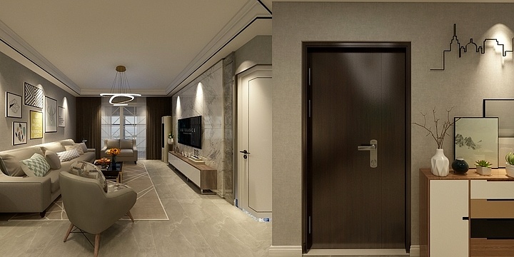 后侧线框-帝景华府-装修设计方案