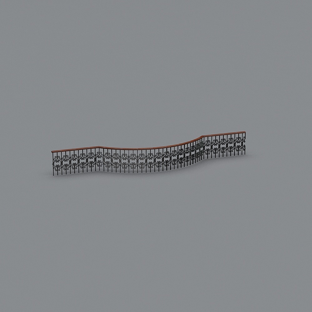 圆弧栏杆3D模型