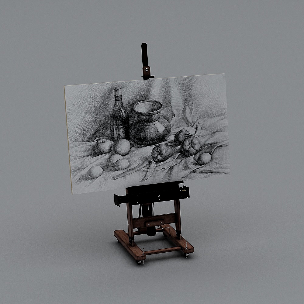 art classroom easel 3D model, art classroom easel free model-coohom model  library