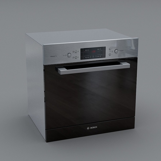 Black Disinfection Cabinet 3D Model for Modern Kitchens