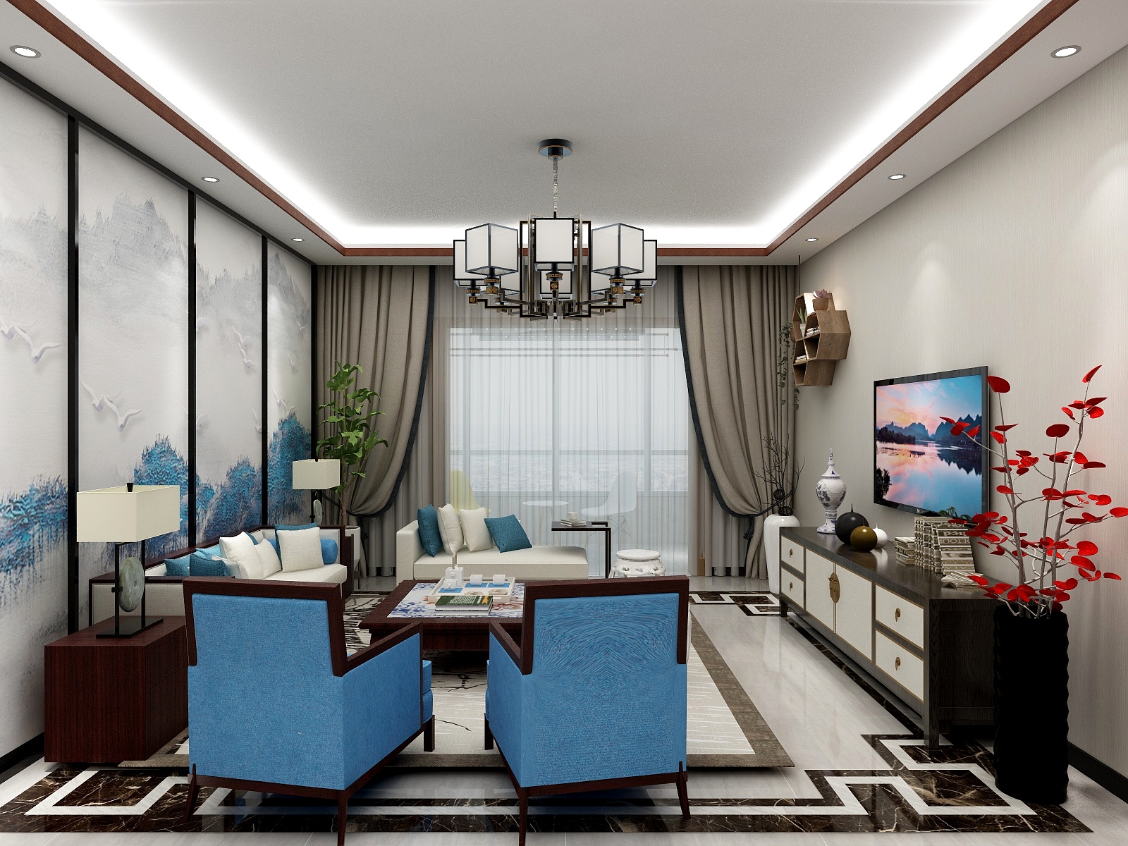 悲喜交加的斌斌-44.鄠邑区-大明宫户型135-装修设计方案