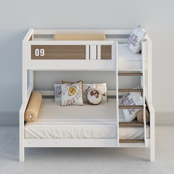 Scandinavian Bunk Beds,White