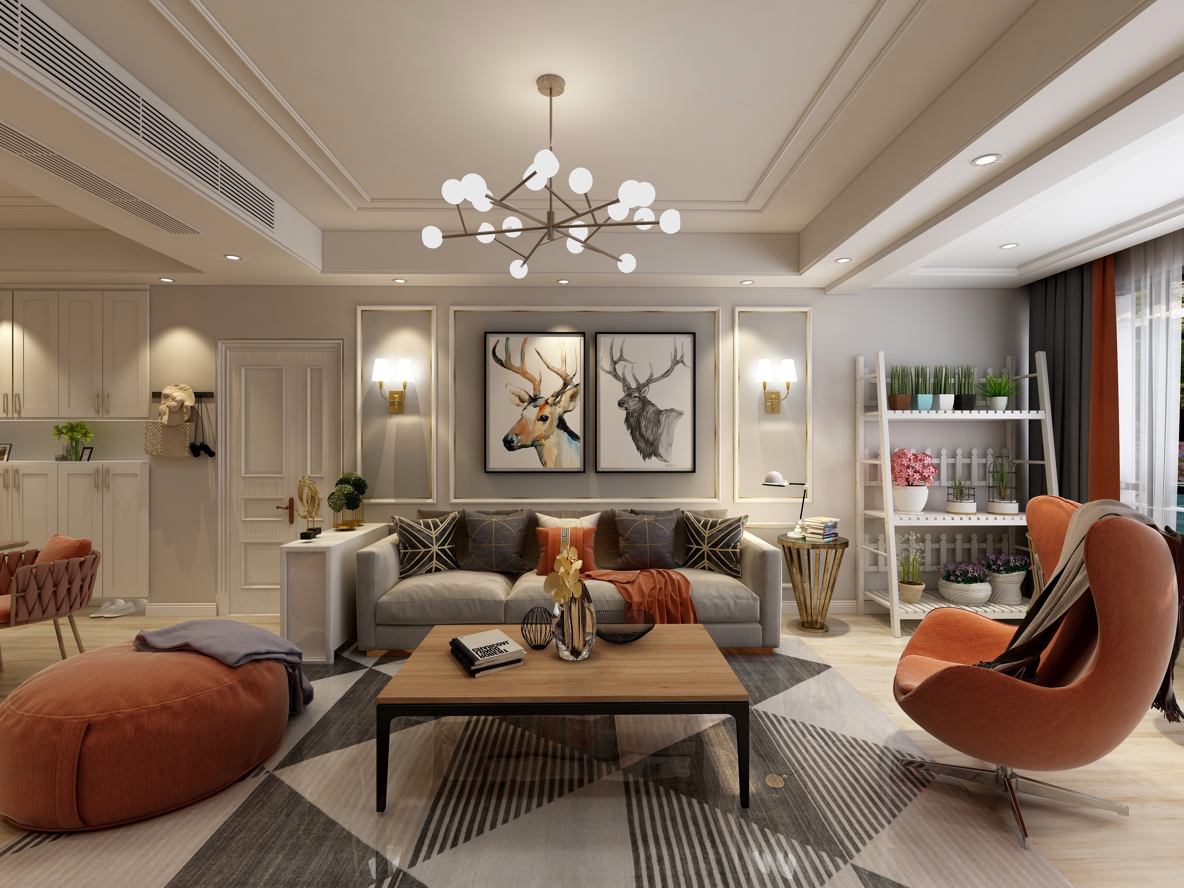 DMI一一struggle-现代北欧混搭客餐厅装修效果图