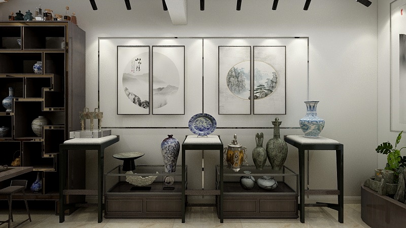 才华落地-古玩店-装修设计方案