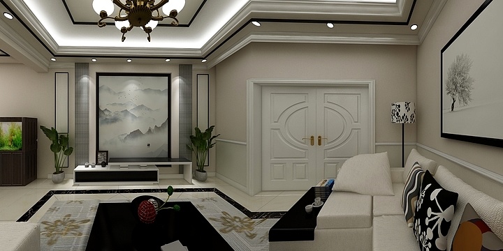 梁利平-万锦・观悦90.41㎡E2户型2室2厅1卫1厨-装修设计方案