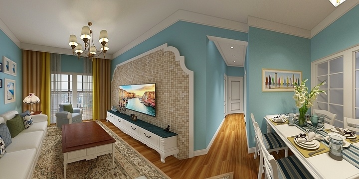 仰望星空上的星空-明信城地中海-装修设计方案