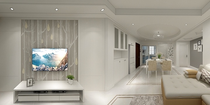 全景3D效果-嘉业阳光城4-3-701-装修设计方案