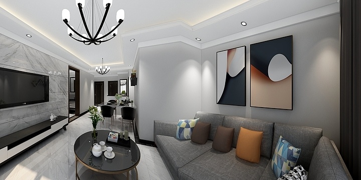 碧蓝天空-后沙峪三居02-装修设计方案