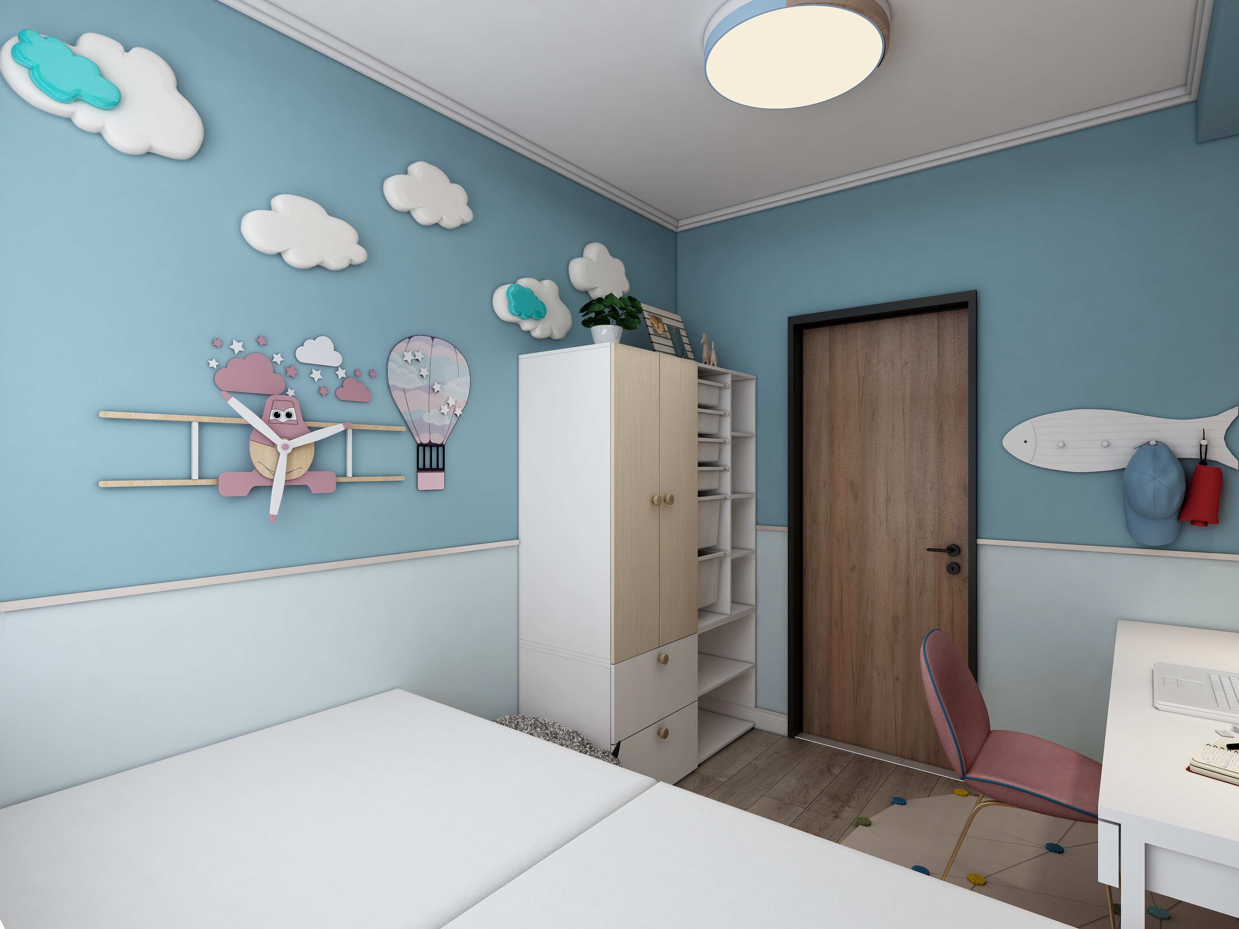 李青越-《三室现代简约》装修效果图