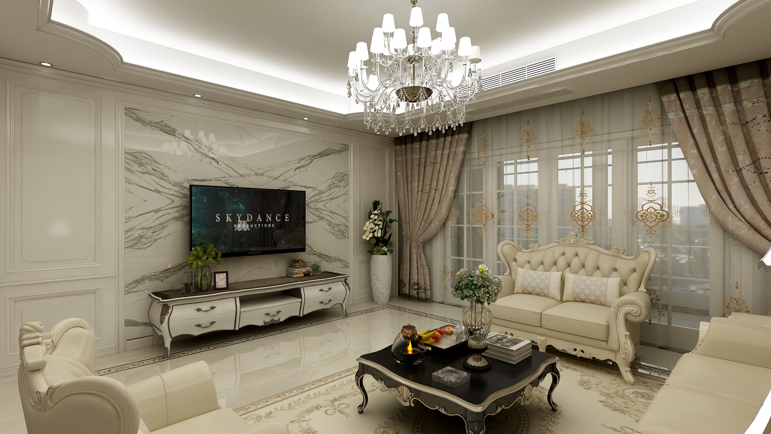 白粥白粥-天都城锦上庭简欧风格-装修设计方案