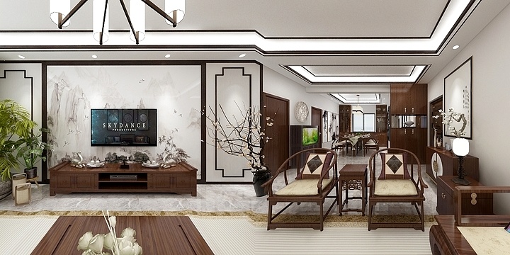 铭君设计-新中式-天山景苑-武江东-装修设计方案