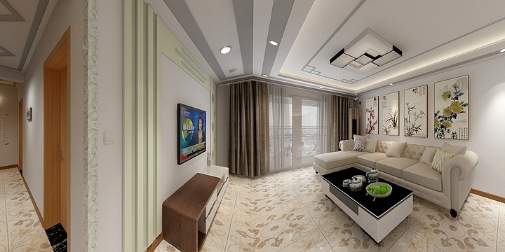 惠通设计-壹号学府实际测量-客餐厅-装修设计方案