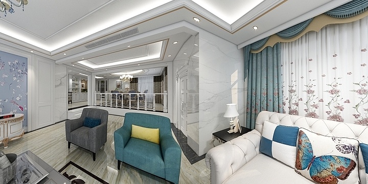 秦兴速-简欧效果图-装修设计方案